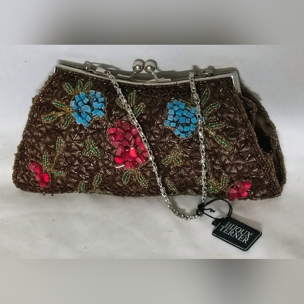 Vtg Bijoux Terner Beaded Bag
